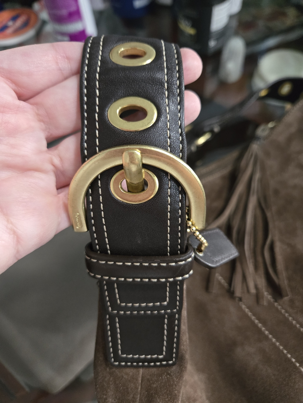 Vintage Coach Soho Suede Hobo Bag - Picture 7 of 12